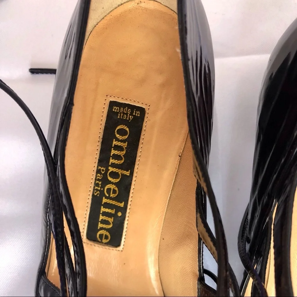 Ombeline black cherry patent leather Cuban heels - Picture 11 of 13